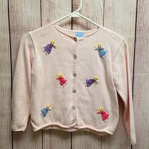 Pink Vintage Bella Bliss sz 10 Princess 👑cardigan